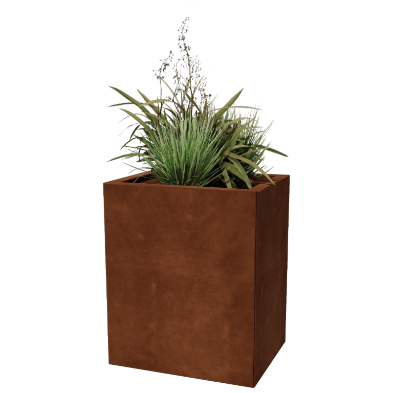 Ζαρντινιέρα από χάλυβα Corten - Ορθογώνιο - 40 x 50 cm