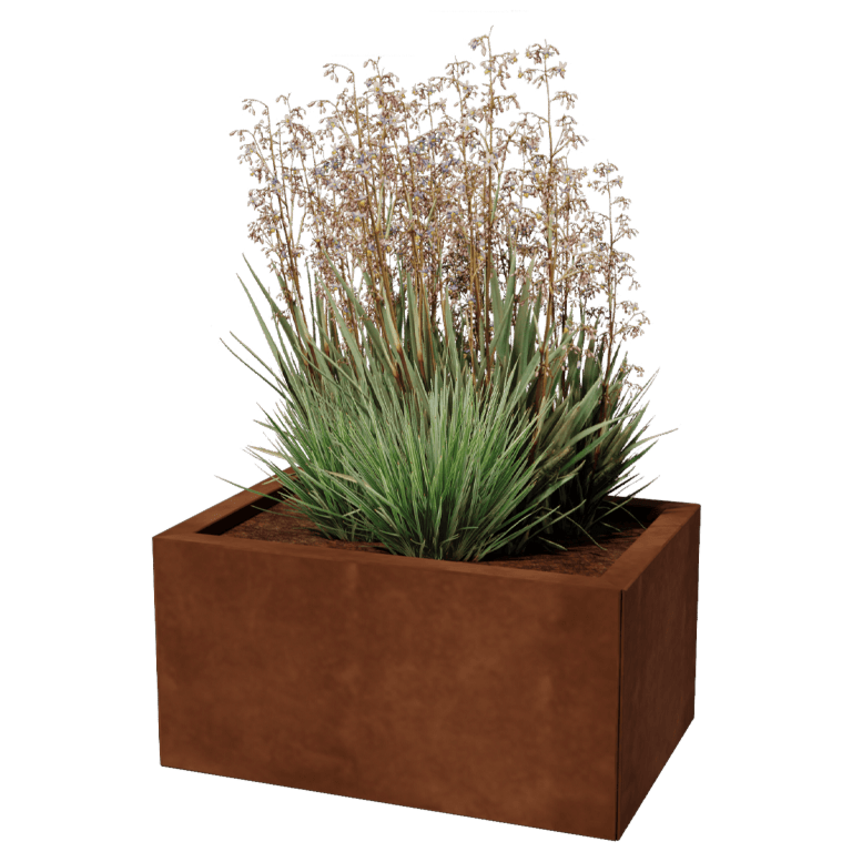Ζαρντινιέρα από χάλυβα Corten - Ορθογώνιο - 40 x 60 cm