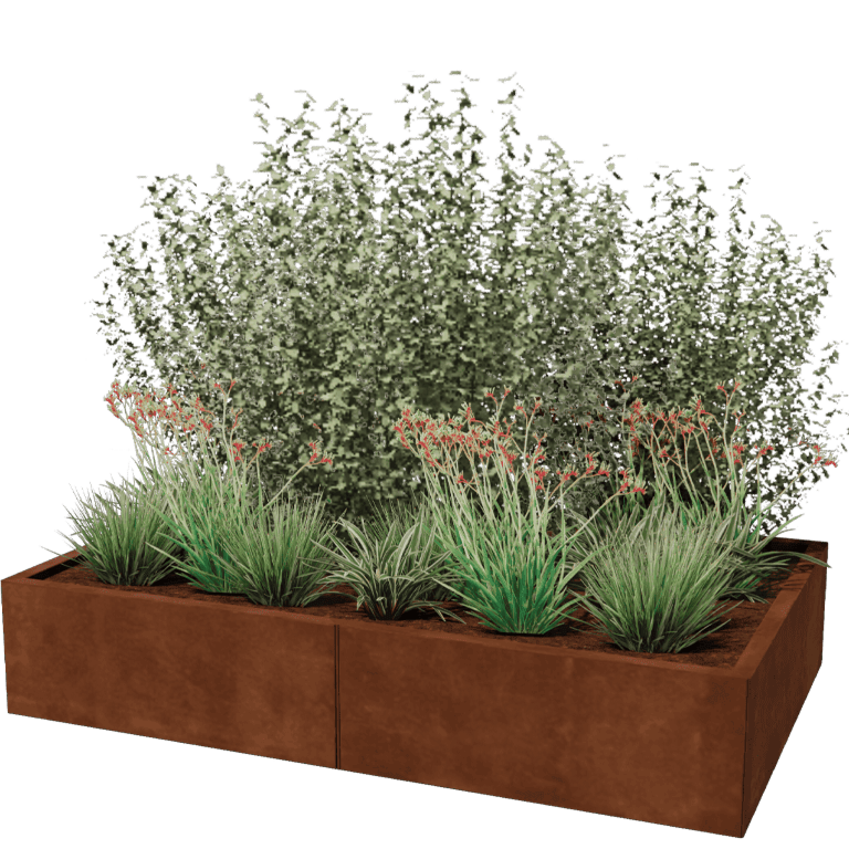 Ζαρντινιέρα από χάλυβα Corten XXL - Ορθογώνιο - 160 x 100 cm