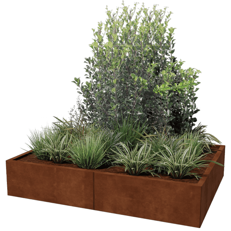 Ζαρντινιέρα από χάλυβα Corten XXL - Ορθογώνιο - 160 x 120 cm