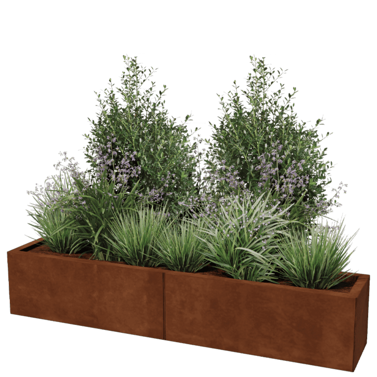 Ζαρντινιέρα από χάλυβα Corten XXL - Ορθογώνιο - 160 x 30 cm