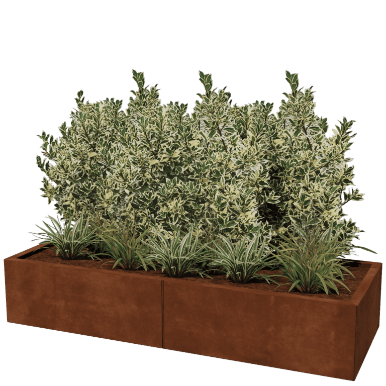 Ζαρντινιέρα από χάλυβα Corten XXL - Ορθογώνιο - 160 x 60 cm