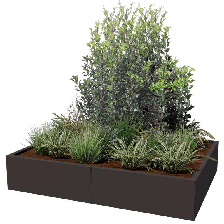 Ζαρντινιέρα από χάλυβα XXL - Ορθογώνιο - 160 x 120 cm