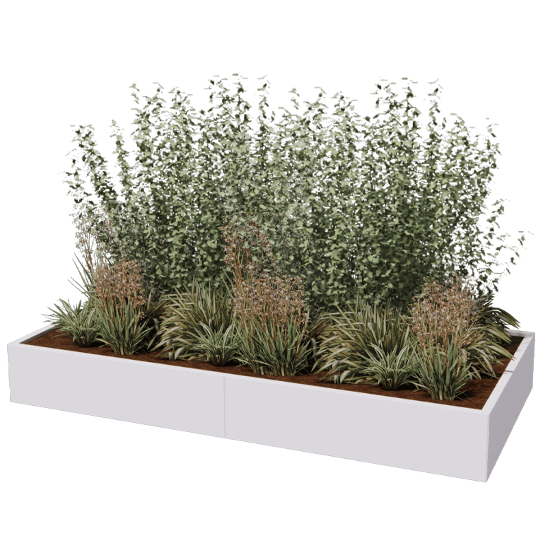 Ζαρντινιέρα από χάλυβα XXL - Ορθογώνιο - 240 x 120 cm
