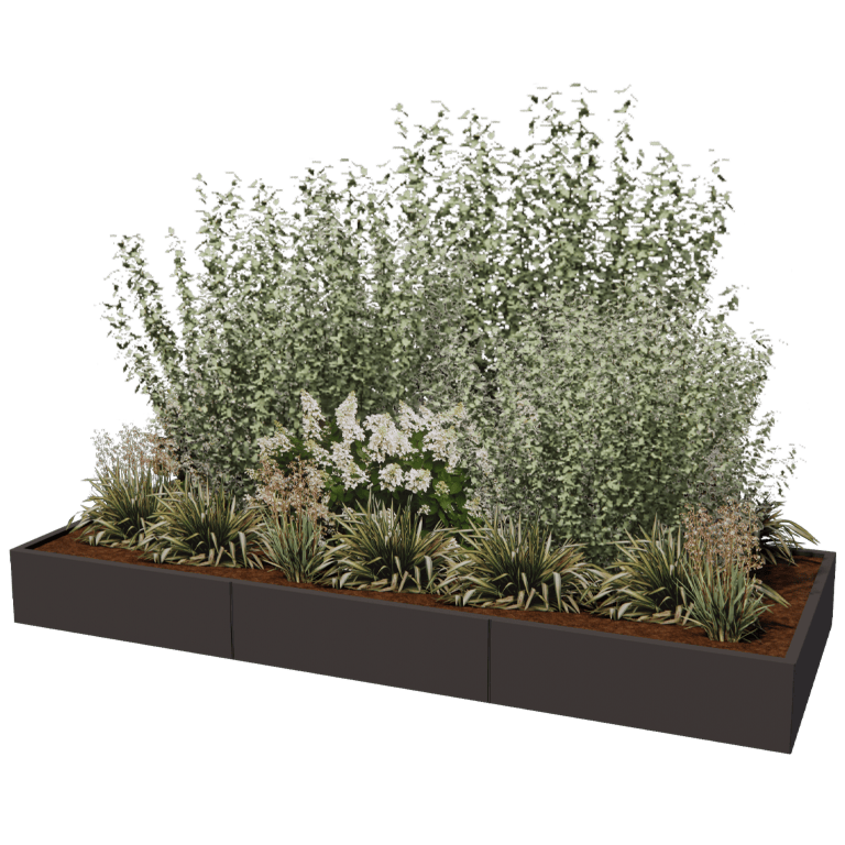 Ζαρντινιέρα από χάλυβα XXL - Ορθογώνιο - 300 x 120 cm