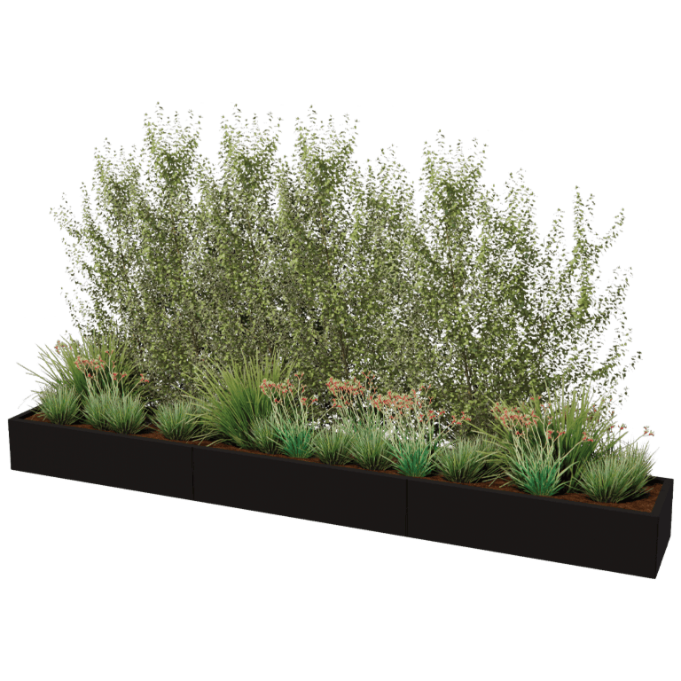 Ζαρντινιέρα από χάλυβα XXL - Ορθογώνιο - 360 x 50 cm