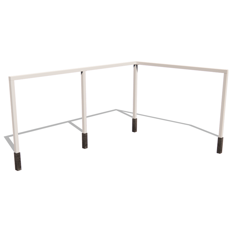 Πέργκολα από χάλυβα - Γωνία - 600 x 412 x 230 cm
