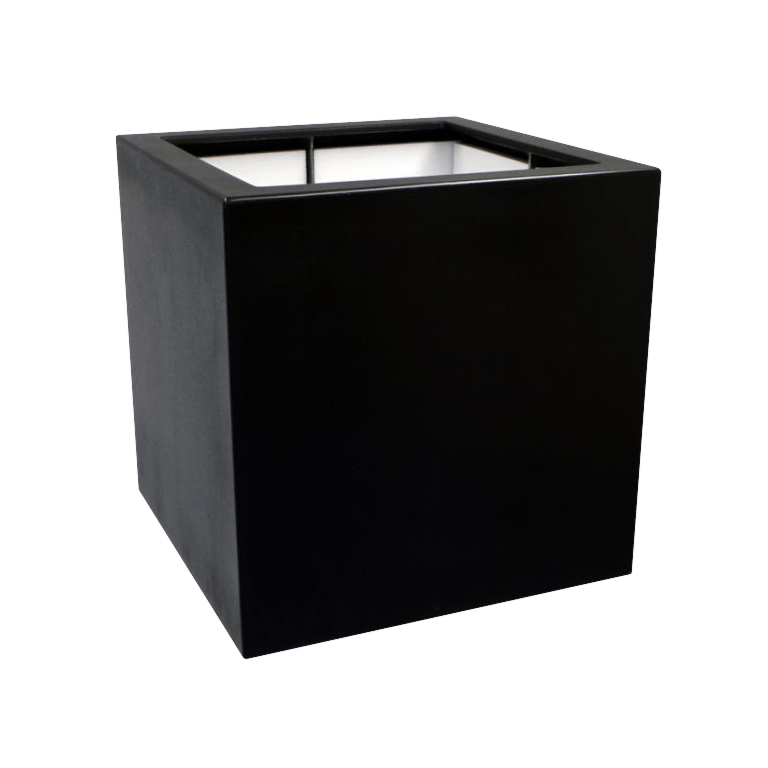 πολυεστερική γλάστρα - Τετράγωνο - 80 x 80 x 80 cm - Με βάση