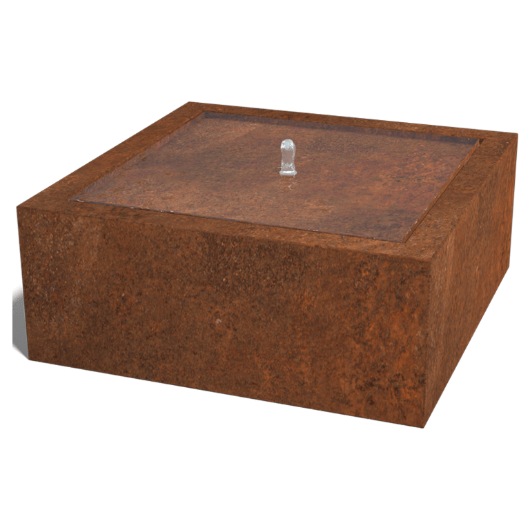 Συντριβάνι από χάλυβα Corten - Lyra - 100 x 100 x 40 cm