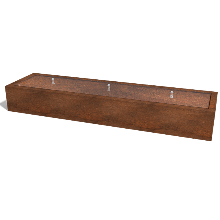 Συντριβάνι από χάλυβα Corten - Lyra - 300 x 300 x 40 cm