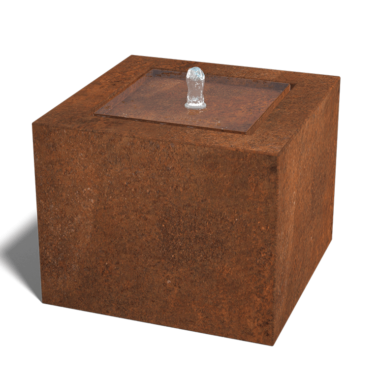 Συντριβάνι από χάλυβα Corten - Lyra - 50 x 50 x 40 cm