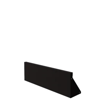 Τοίχος συγκράτησης από χάλυβα - Ίσιο - 100 x 30 cm - RAL9005 ματ (μαύρο)