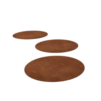 Πλακάκι βημάτων από χάλυβα Corten - Στρογγυλό - 50 cm