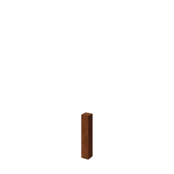 Στύλος διαχωρισμού κήπου από χάλυβα Corten - 12 x 12 x 60 cm