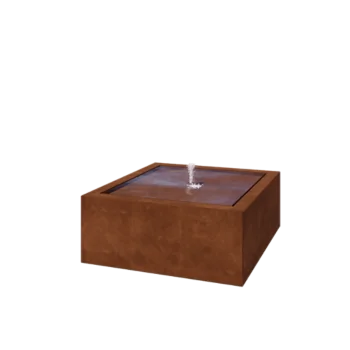 Συντριβάνι από χάλυβα Corten - Lyra - 100 x 100 x 40 cm - Με LED φωτισμό