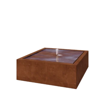 Συντριβάνι από χάλυβα Corten - Lyra - 120 x 120 x 40 cm - Χωρίς LED φωτισμό