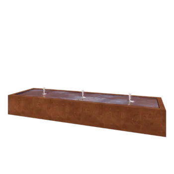Συντριβάνι από χάλυβα Corten - Lyra - 300 x 80 x 40 cm - Με LED φωτισμό