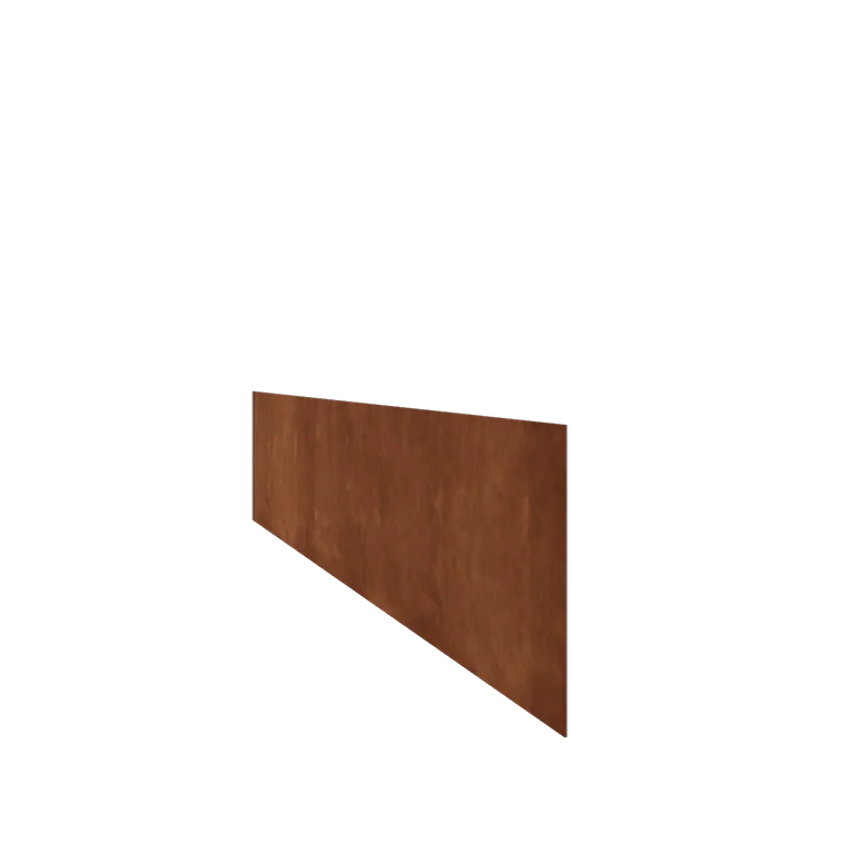 Μπορντούρα κήπου από χάλυβα Corten - Ίσιο -  Ύψος 25 cm - 240 cm