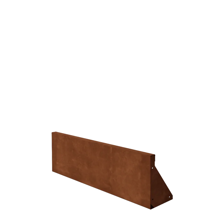 Τοίχος συγκράτησης από χάλυβα Corten - Ίσιο - 100 x 30 cm