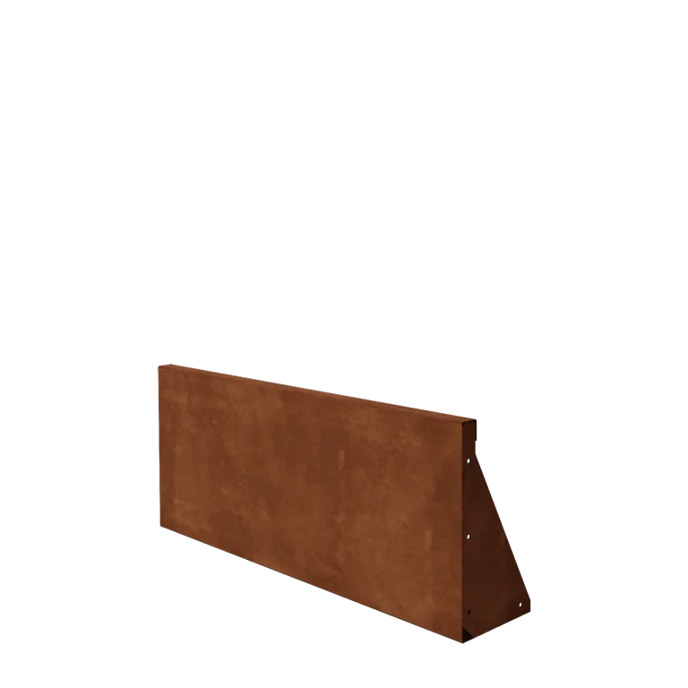 Τοίχος συγκράτησης από χάλυβα Corten - Ίσιο - 100 x 40 cm