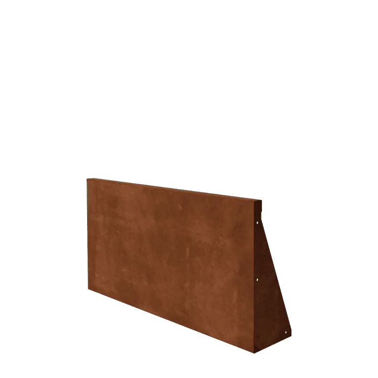Τοίχος συγκράτησης από χάλυβα Corten - Ίσιο - 100 x 50 cm