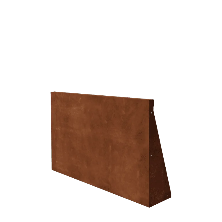 Τοίχος συγκράτησης από χάλυβα Corten - Ίσιο - 100 x 60 cm