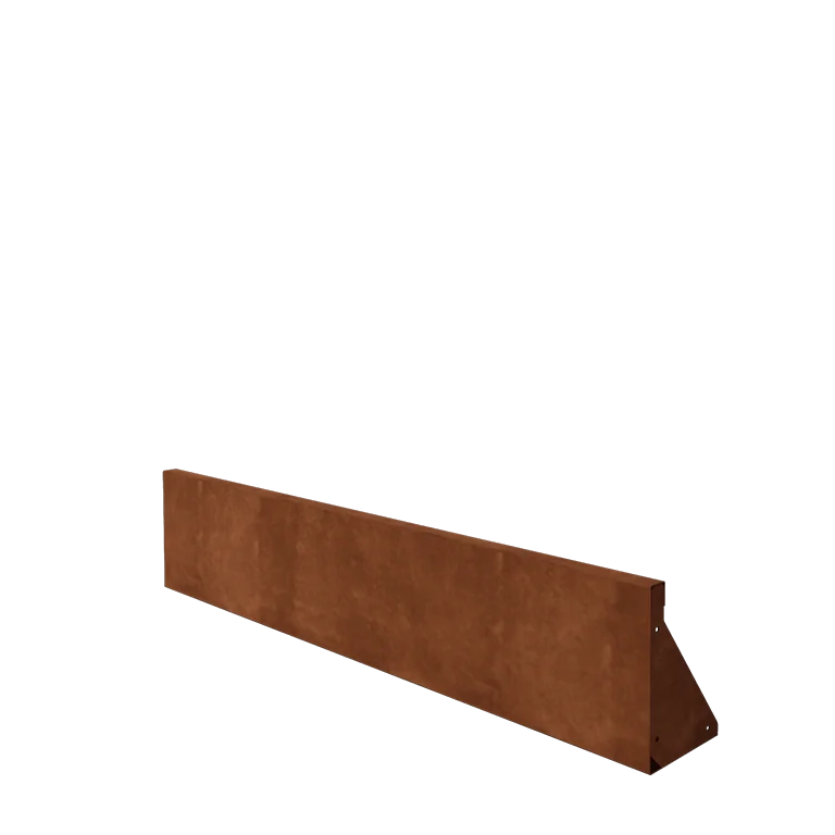 Τοίχος συγκράτησης από χάλυβα Corten - Ίσιο - 150 x 30 cm