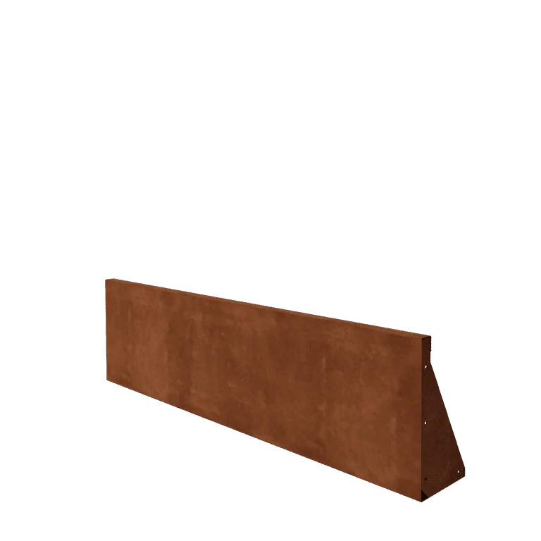 Τοίχος συγκράτησης από χάλυβα Corten - Ίσιο - 150 x 40 cm
