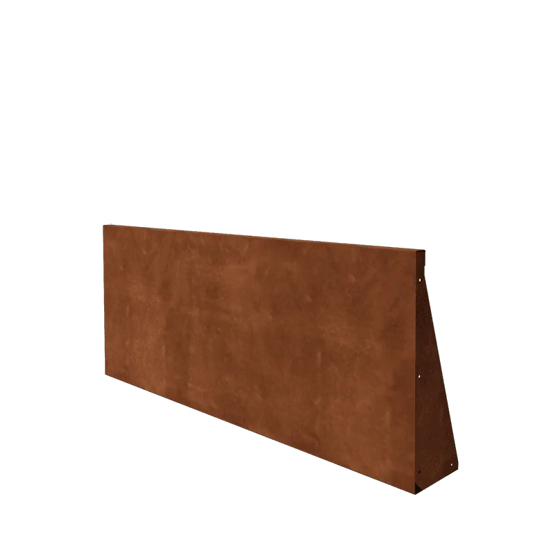 Τοίχος συγκράτησης από χάλυβα Corten - Ίσιο - 150 x 60 cm