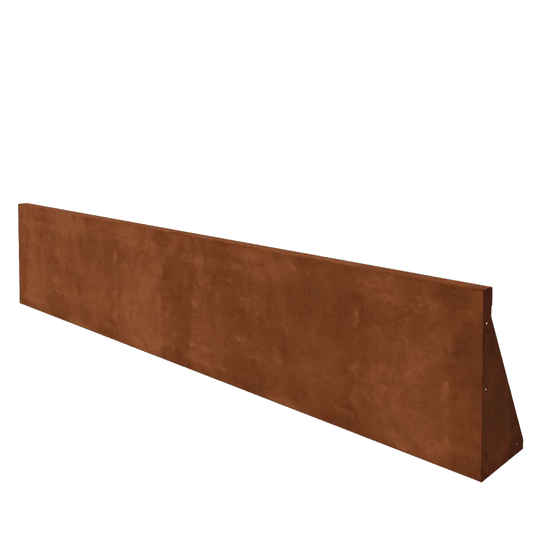Τοίχος συγκράτησης από χάλυβα Corten - Ίσιο - 200 x 40 cm