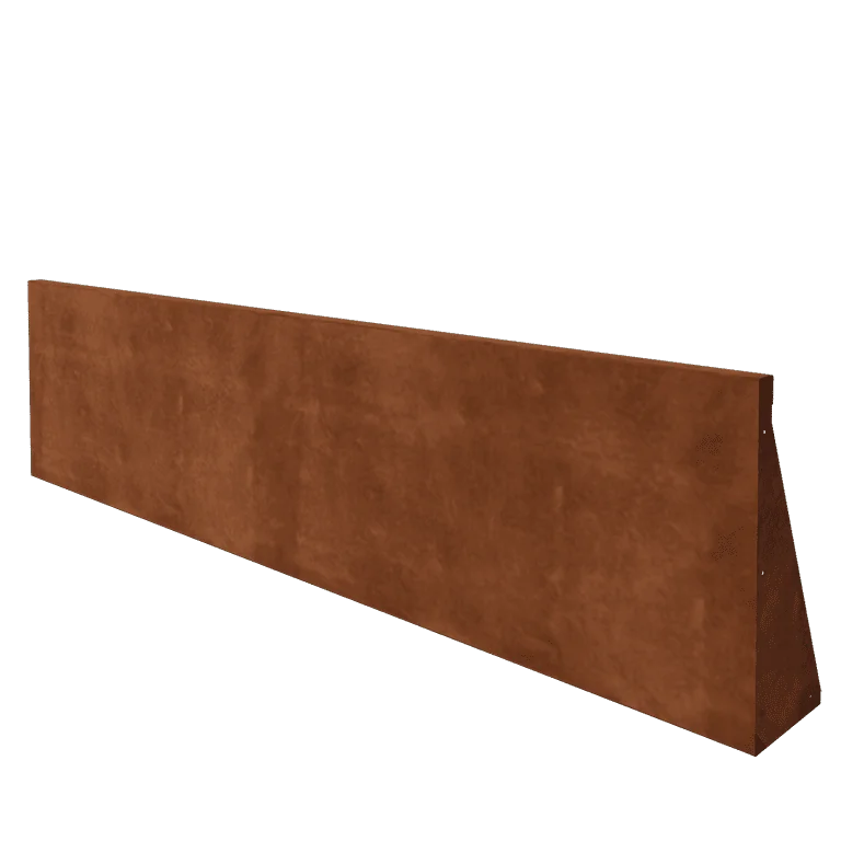 Τοίχος συγκράτησης από χάλυβα Corten - Ίσιο - 200 x 50 cm