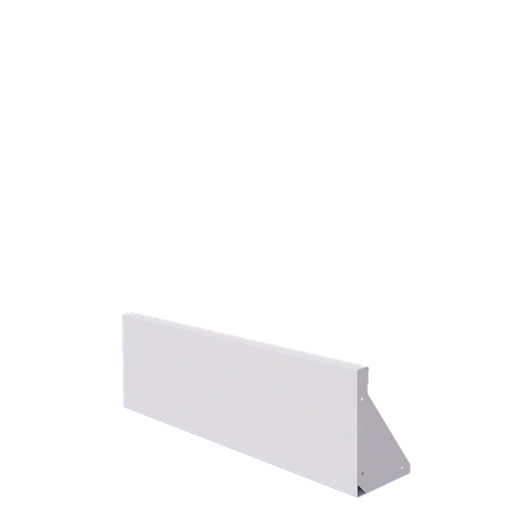 Τοίχος συγκράτησης από χάλυβα - Ίσιο - 100 x 30 cm - RAL9010 ματ (λευκό)