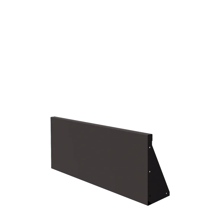 Τοίχος συγκράτησης από χάλυβα - Ίσιο - 100 x 40 cm - RAL7016 ματ (ανθρακί γκρι)