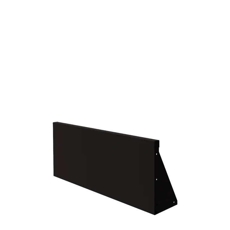 Τοίχος συγκράτησης από χάλυβα - Ίσιο - 100 x 40 cm - RAL9005 ματ (μαύρο)