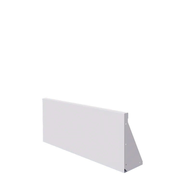Τοίχος συγκράτησης από χάλυβα - Ίσιο - 100 x 40 cm - RAL9010 ματ (λευκό)