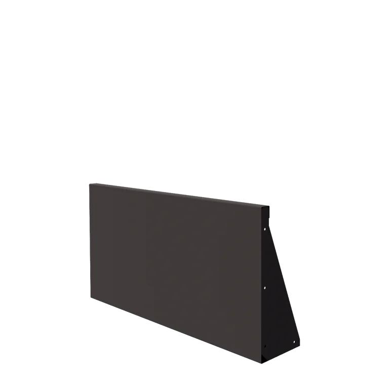 Τοίχος συγκράτησης από χάλυβα - Ίσιο - 100 x 50 cm - Άλλο χρώμα RAL