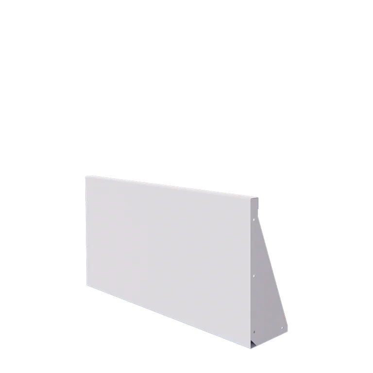 Τοίχος συγκράτησης από χάλυβα - Ίσιο - 100 x 50 cm - RAL9010 ματ (λευκό)