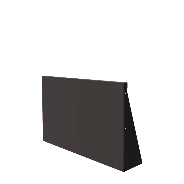Τοίχος συγκράτησης από χάλυβα - Ίσιο - 100 x 60 cm - Άλλο χρώμα RAL