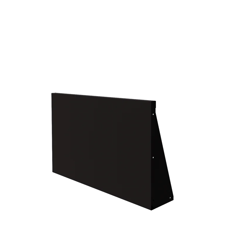 Τοίχος συγκράτησης από χάλυβα - Ίσιο - 100 x 60 cm - RAL9005 ματ (μαύρο)