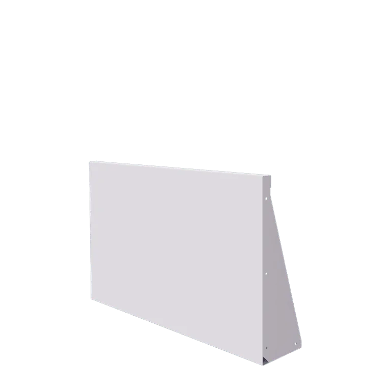 Τοίχος συγκράτησης από χάλυβα - Ίσιο - 100 x 60 cm - RAL9010 ματ (λευκό)