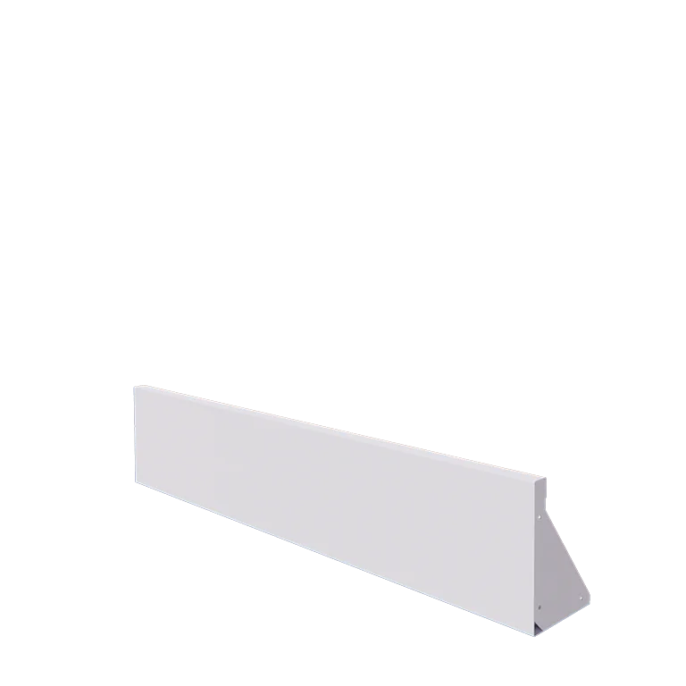 Τοίχος συγκράτησης από χάλυβα - Ίσιο - 150 x 30 cm - RAL9010 ματ (λευκό)
