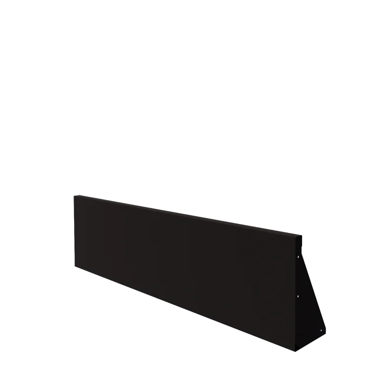 Τοίχος συγκράτησης από χάλυβα - Ίσιο - 150 x 40 cm - RAL9005 ματ (μαύρο)