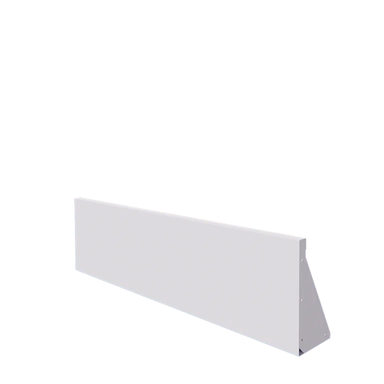 Τοίχος συγκράτησης από χάλυβα - Ίσιο - 150 x 40 cm - RAL9010 ματ (λευκό)