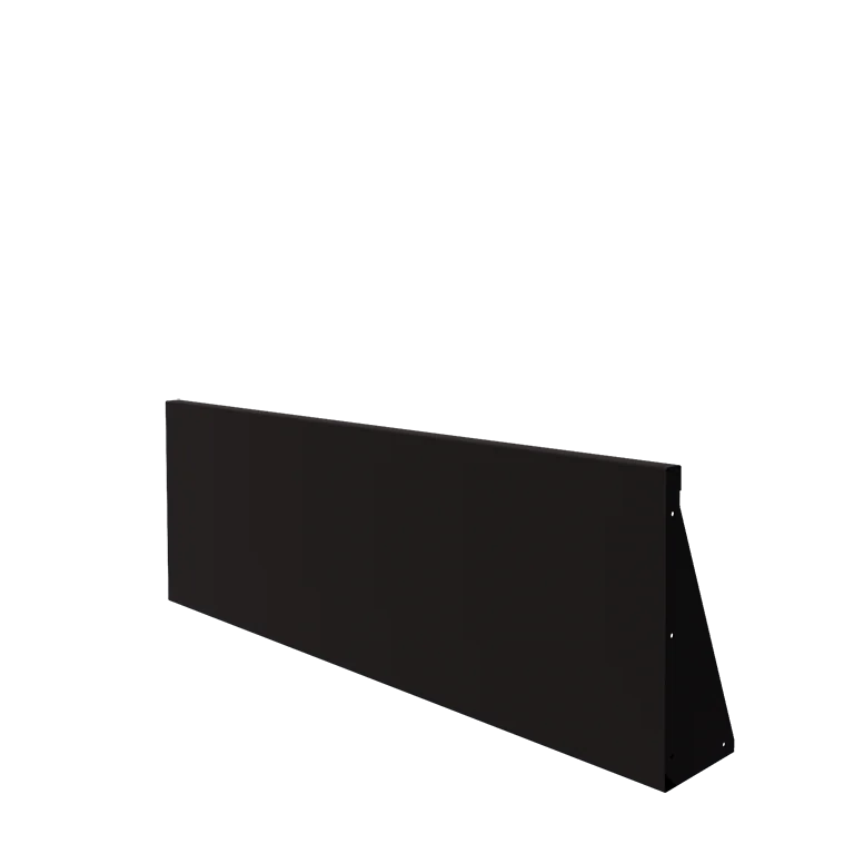 Τοίχος συγκράτησης από χάλυβα - Ίσιο - 150 x 50 cm - RAL9005 ματ (μαύρο)