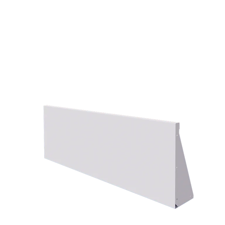 Τοίχος συγκράτησης από χάλυβα - Ίσιο - 150 x 50 cm - RAL9010 ματ (λευκό)