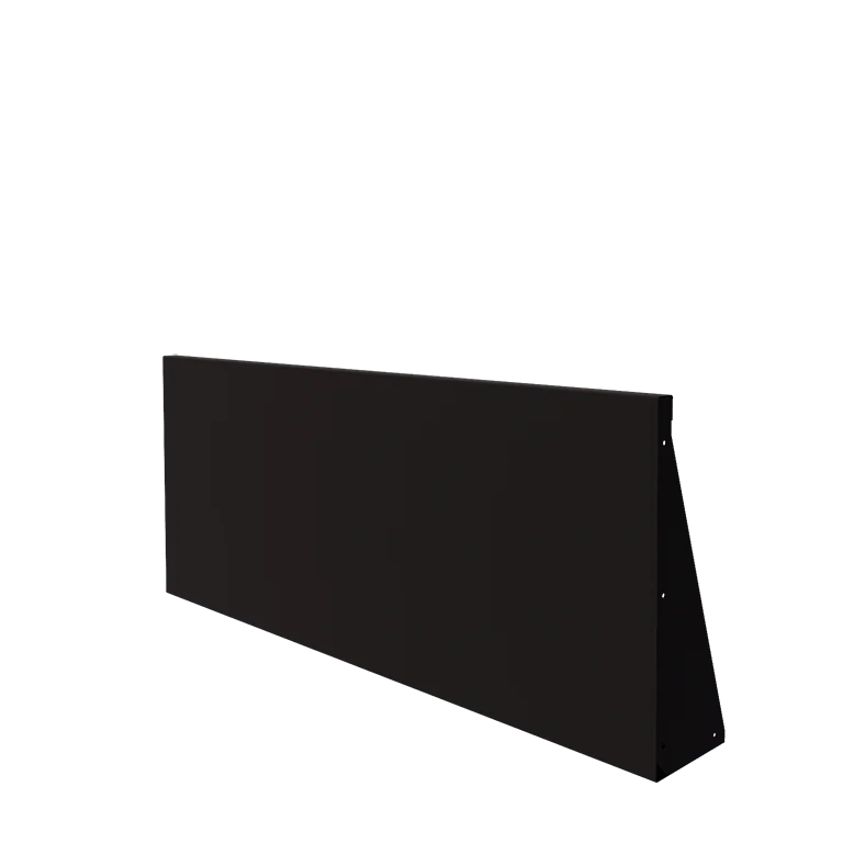 Τοίχος συγκράτησης από χάλυβα - Ίσιο - 150 x 60 cm - RAL9005 ματ (μαύρο)