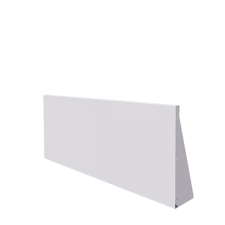 Τοίχος συγκράτησης από χάλυβα - Ίσιο - 150 x 60 cm - RAL9010 ματ (λευκό)