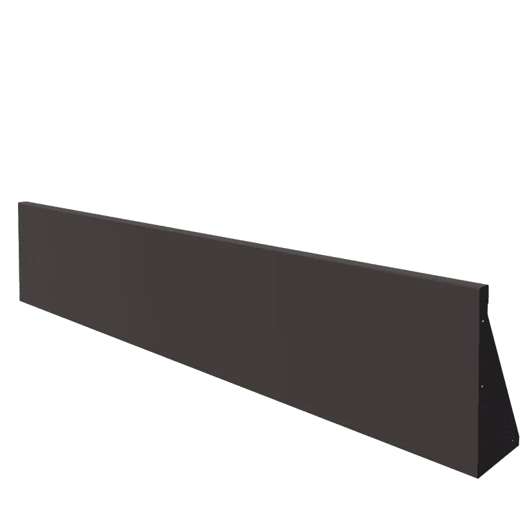 Τοίχος συγκράτησης από χάλυβα - Ίσιο - 200 x 40 cm - RAL7016 ματ (ανθρακί γκρι)