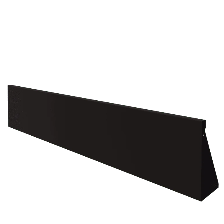 Τοίχος συγκράτησης από χάλυβα - Ίσιο - 200 x 40 cm - RAL9005 ματ (μαύρο)