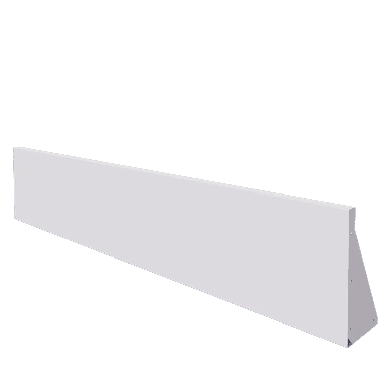 Τοίχος συγκράτησης από χάλυβα - Ίσιο - 200 x 40 cm - RAL9010 ματ (λευκό)